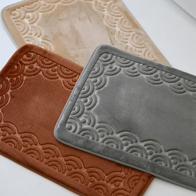 Customized Flannel Printed Floor Mats Anti-slip Bathroom Washable Mats for Living Room