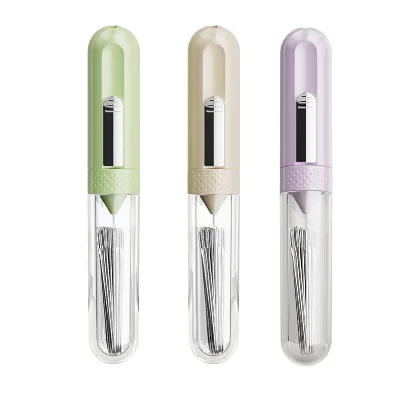Multifunctional 5 in 1 Portable Durable Needle Threader Seam Ripper Hand Sewing Embroidery Cross Stitch Threading Tool
