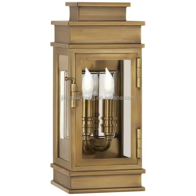 Modern Decorative Brass Wall Sconce  Lamps Light Black Outdoor for Country House Linear Mini Wall Lantern Lamp