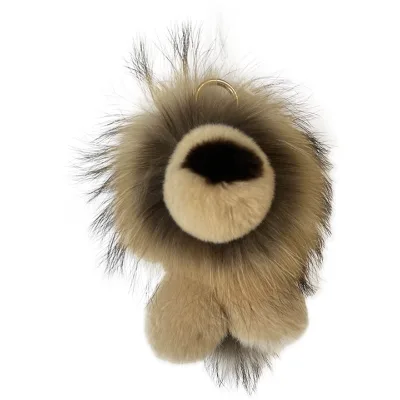 Custom Real Rex Rabbit Animal Toys Cute Things Soft Fried Fur Baby lion Doll Stuffed Animal Lion Plush Keychain Toys New Arrival