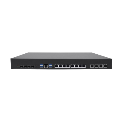 12 LAN 4 SFP Linux Network Server Dual Power Supply 1U Rackmount Router for Cyber Security Server Room 10G MikroTik Firewall VPN
