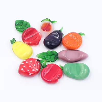Handmade Murano Lampwork Glass Fruit Design Pen Rest Holder