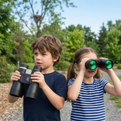 Straight Tube Binoculars with High Magnification High Definition Wide-angle Portable Handheld Telescope for Outdoor Use