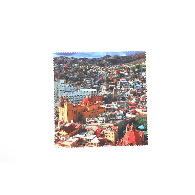 100% Polyester Digital Thermal Transfer Printed Knitted Microfiber Cloth Printed Glasses Cleaning Cloth