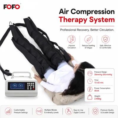 FOFO Medical Air Compression Therapy Machine Professional IPC Pump DVT Prevention Lymphoedema Treatment 4/6/8 Chambers Class II
