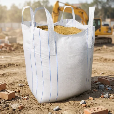 High Grade FIBC Bag Ton Bag Circular Woven Open Mouth Flat Bottom 1000kg for Mica Barite Fluorspar Calcite Talc