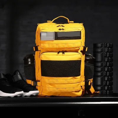 Durable 1000D Nylon Large Capacity Yellow Canvas Outdoor Bag Unique Design Waterproof Hiking Polyester Lining Unisex Bag