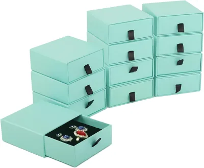 Recyclable Kraft Jewelry Box with Cotton Insert and Eco Friendly Ink