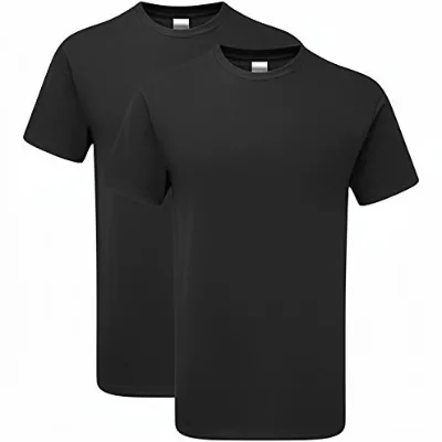 Wholesale Custom Printed Logo Design Embroidered Vintage Adult T-Shirt 180gsm 100% Cotton Solid Blank Design Large Black T-shirt