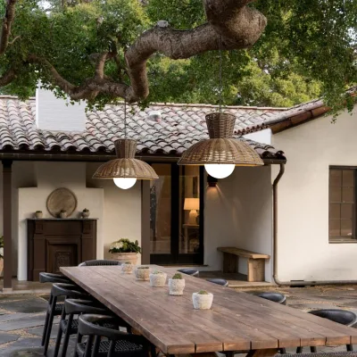 Outdoor waterproof courtyard chandelier villa garden light LED outdoor eave light