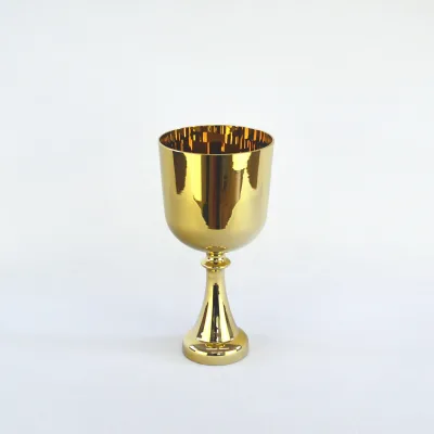 24K Gold Crystal Handle Singing Grail Hand Held Quartz Crystal Singing Bowl