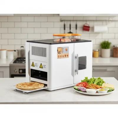 Household Robot Electric Flatbread Maker Pancake Maker Automatic Maker Pizza Grain Making Machine with Good Quality RM01001