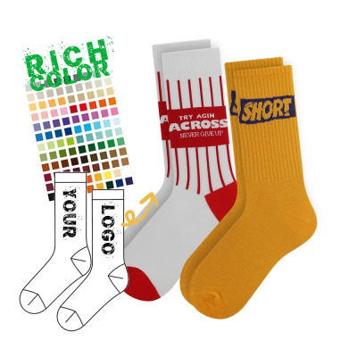 Customized Sox Custom Own Logo OEM Men Sock Design Fashion Cotton Crew Socks Manufacturer