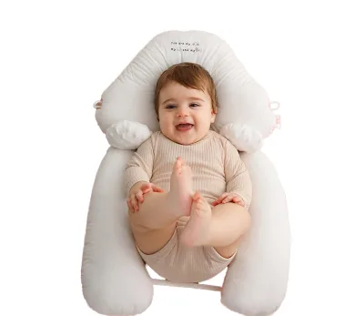 Kid's Bedding Washable Baby Head and Body Pillows Soft and Breathable Crib Pillows for Newborn Toddler