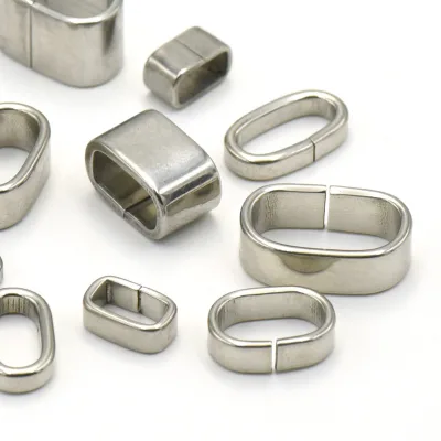 Bulk Wholesale Polished Original Color Stainless Steel Slide Charm Beads Tube Spacer Beads 100PCs/Lot 1517487