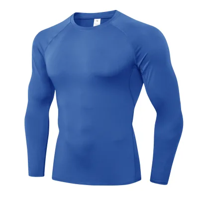 High Elastic Quick Dry Baselayer Men's Muscle Long Sleeve  Compression Sport T-shirts