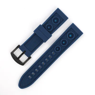 22mm Soft Silicone Replacement Watch Strap Rally Holes Racing Watch Bands Bracelets for Sports Diving Watch Accessories Mens