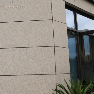 Customizable Building Rainscreen Materials Faux Stone Prefabricated Fiber Cement Panels Exterior Wall Cladding