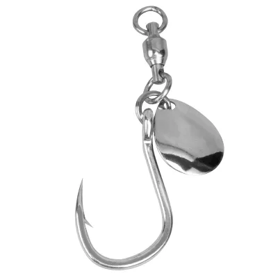 High Strength 8062 5X Strong Single 1# 1/0 2/0 3/0 4/0 Swivel VIB Hook Assist Hook Saltwater Spoon Fishing Jigging Hooks
