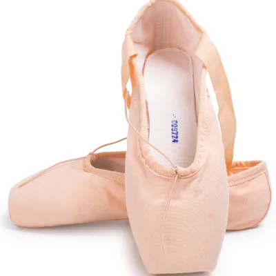 7000053 Wholesale  Style Canvas Leather TPR Soles Ballet Pointe Shoes