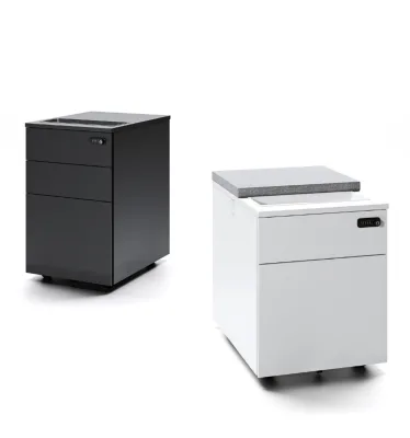Popular Metal Lockable Cabinet Movable Office Filing Cabinet Storage With 2 Drawers