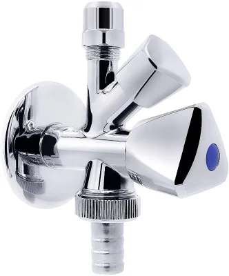 GUIDA 728056 Germany G1/2" G3/4" G3/8" Chrome Plated CW617N Messing Brass 3-Way Washing Machine Angle Valve