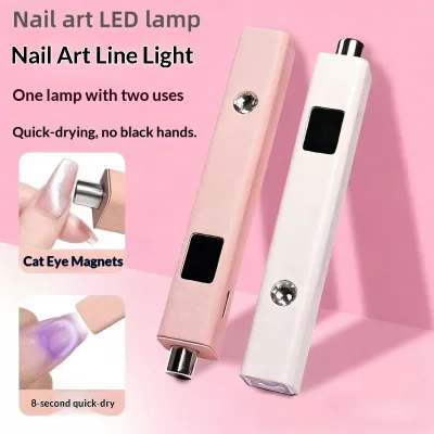 High Power Handheld PU Leather Diamond Button UV LED Rechargeable Cordless Mini Nail Lamp 30s-120s Timer for Nail Supplies