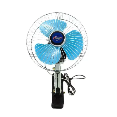 Universal 6 Inch Portable Low Noise DC 12V/24V Plastic Car Fan for Trucks & Cars Durable Low Vibration with Strong Wind