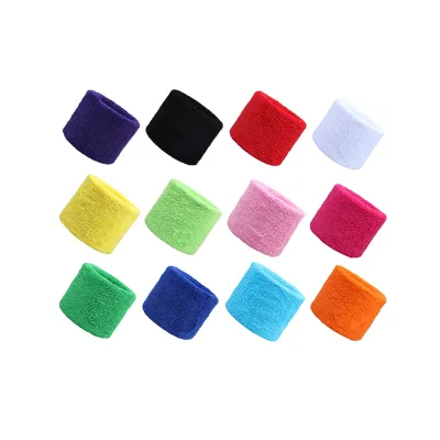 Landie Wrist Sweatbands Breathable Tennis Sports Wrist Sweat Bands Cotton Sweatbands