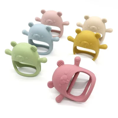 Baby Bite Toy Le Mushroom Bracelet Teething Stick Baby Anti-eating Hand Guard Silicone Gloves Teether