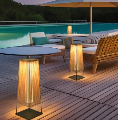 Modern Fashion Outdoor Lighting Indoor Outdoor Lawn Lamp Channel Waterproof Warm Yellow Floor Lamps
