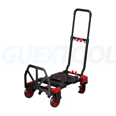 Folding Hand Pulled Trailer Flatbed Cart Portable and Silent Commercial Transport Vehicle Fully Folding Silent Trailer Forklift