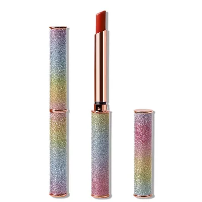 XK01A High Quality Waterproof Vegan Lipstick Luxury Makeup Glitter Velvet Matte Red Green Starry Sky Organic Lipstick Wholesale