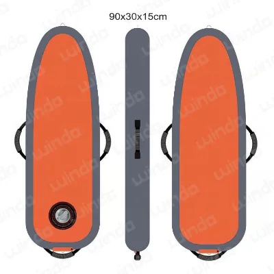 36"x12"x8" Drop Stitch Folding Double Layer PVC Fishing Inflatable Remote Buoy Dive Hunter Marine Spearfishing Float