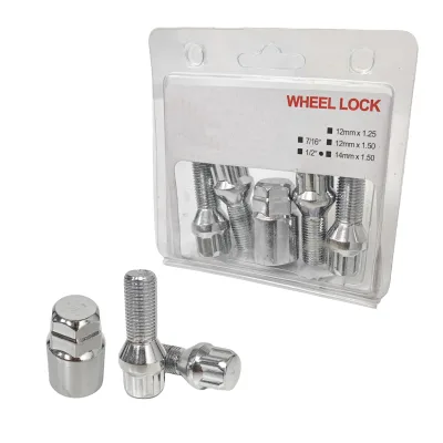 Wholesale Lot 4+1 Security Wheel Bolts with Unique Key for Theft Prevention