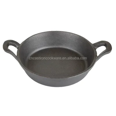 16cm/18cm Two Handles Cast Iron Mini Paella Fry Pan