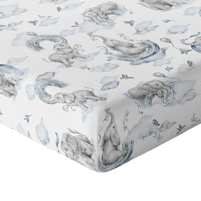 100% Cotton Jersey Fitted Baby Nest Sheets 2 Pack Universal Elastic Cradle Mattress Covers Small Large Size Printed Bedding