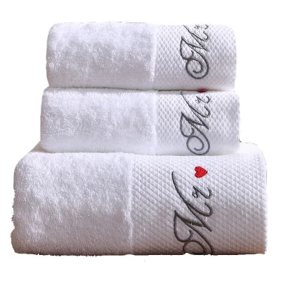 Luxury Thick White Hotel Guest Room Towel Premium Long Staple Cotton Soft Smooth White Towel for High End Hotel
