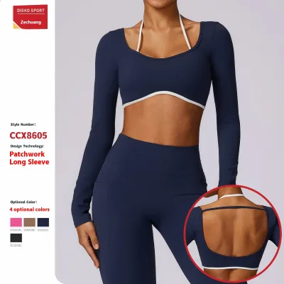 Quick Dry Slimming Yoga Jacket with Long Sleeves for Autumn Running & Fitness Adult T-shirt