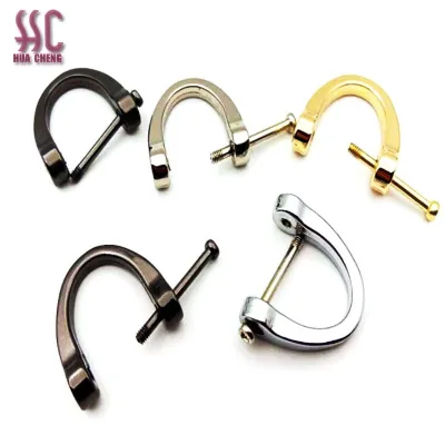 Custom Made Metal d Ring for Handbags Bag Hardware Fashion Buckle Rings Plated Metal Hardware Accessories D Ring for Bag