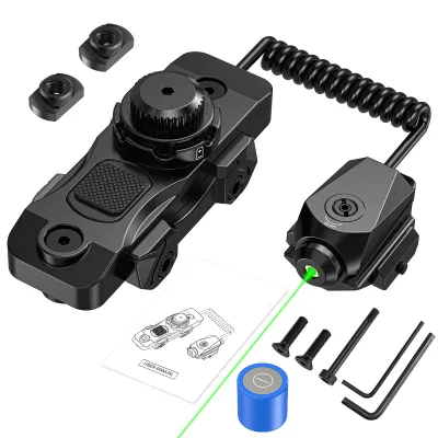 Adjustable Green Beam Mount with Wire Switch Connectors Black Hunting Accessories Laser Hanging Sight With Mouse Tail