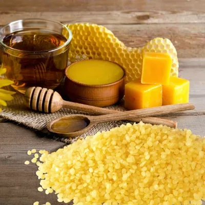 Unadulterated Yellow Beeswax Pastilles Food Cosmetic Grade Beeswax Pellets Bulk Supply for DIY Skincare Making