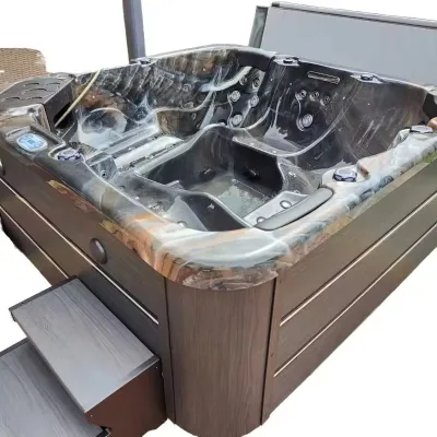 Hydrorelax Family Luxury Tubs LED 5 Person Spa Bathtub Garden Massage Outdoor Hot Tub Spa Tubs With Filter
