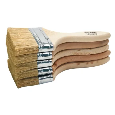 Premium Thick Dense Bristle Wood Handle Industrial Paint Brush Wholesale for Fine Detailing Projects