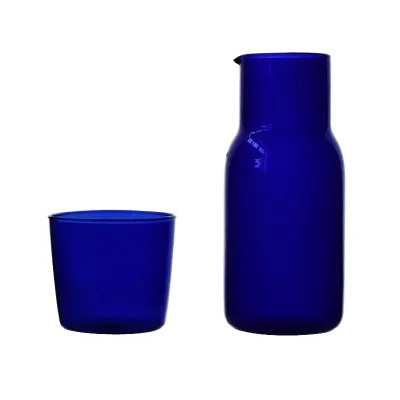 Wholesale Nordic Style 550ml Colored Borosilicate Glass Carafe with Lid No Handle Cold Water Tea Juice Beverage Business Gift