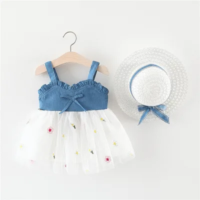 Cute Princess Ball Gown for Newborn Toddler High Repurchase Summer Infant Size Knitted Cotton Dress Lace Decoration Cartoon