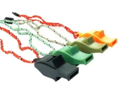 Outdoor Camping Wholesale Training Referee Loud Db Animal Survive Emergency Survival Whistle with Reflecting Lanyard