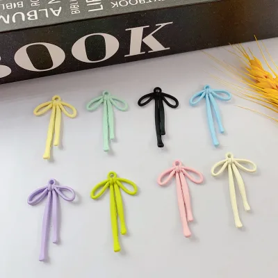 Enamel Multi Colored Rainbow Colorful Bowtie Bowknot Bow Ribbon Charm Pendants