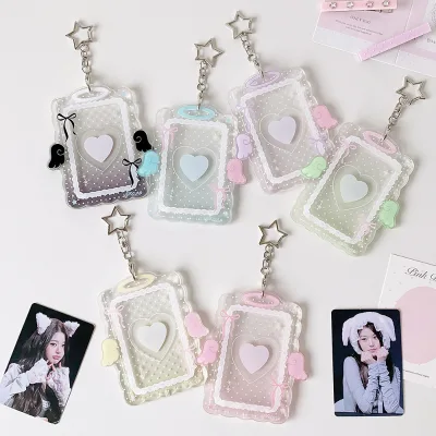 Custom Design Acrylic Card Holder Acrylic Stand Acrylic Card case Card Case Mini Photocard Acrylic Card Holder Keychain