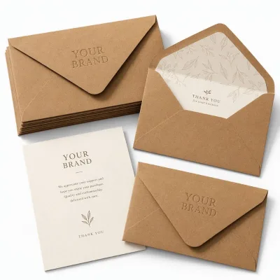A7 Envelope for 5x7 Cards Custom Logo Invitation Envelopes for Wedding Baby Shower Thank You and Holiday Cards